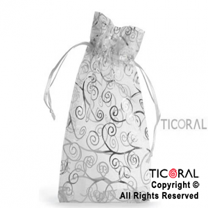 BOLSA ORGANZA BLANCO 13X20 ARABESCO HS3967-1 x 1